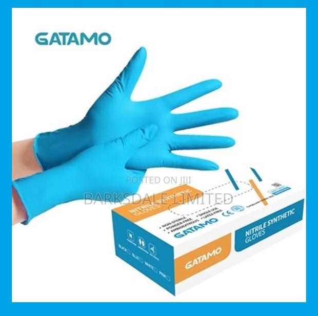 Blue Nitrile 100 Gloves Silicon Latex Rubber Chef Kitchen Small - thumbnail 11