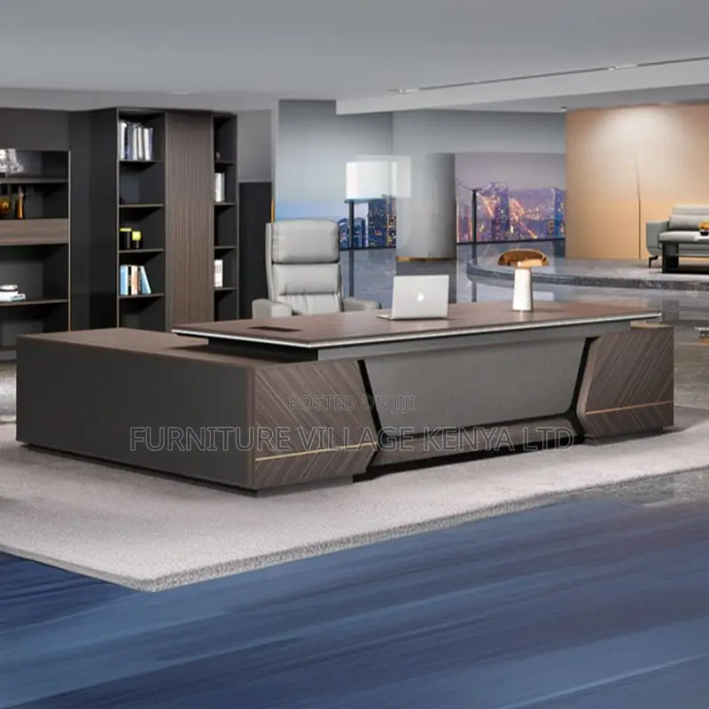 Office Table: 240cm L-shaped Executive Office Desk