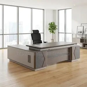 Office Table: 240cm L-shaped Executive Office Desk