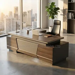 Office Table: 240cm L-shaped Executive Office Desk