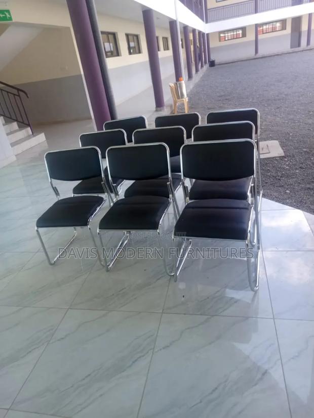 Padded Conference/Visitor Chairs With Chrome - main view