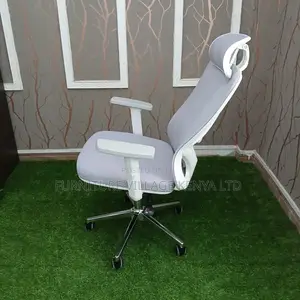 Office Chairs: High-back White Orthopedic Office Seat