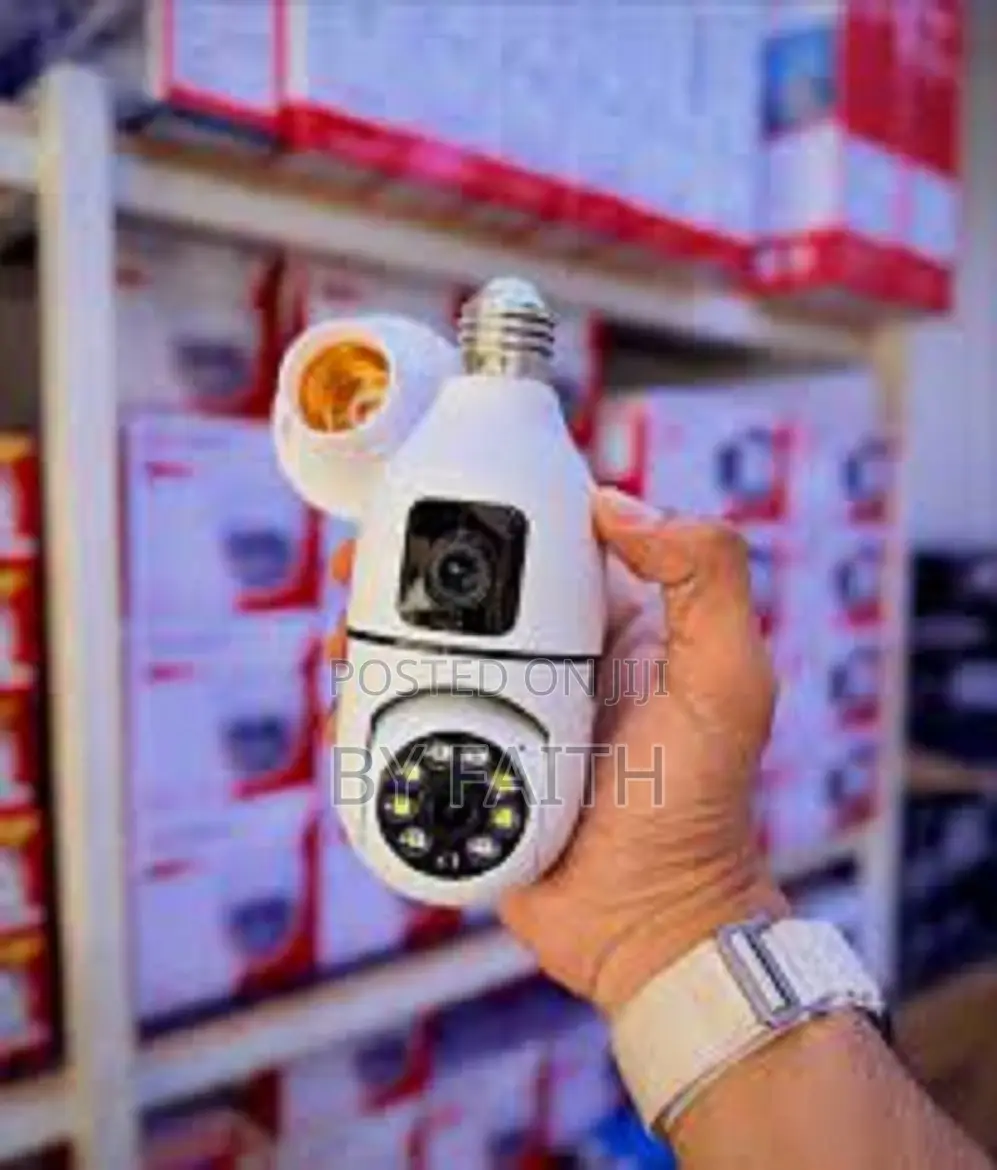 New Model V380 Dual Lens Wifi Bulb PTZ Camera