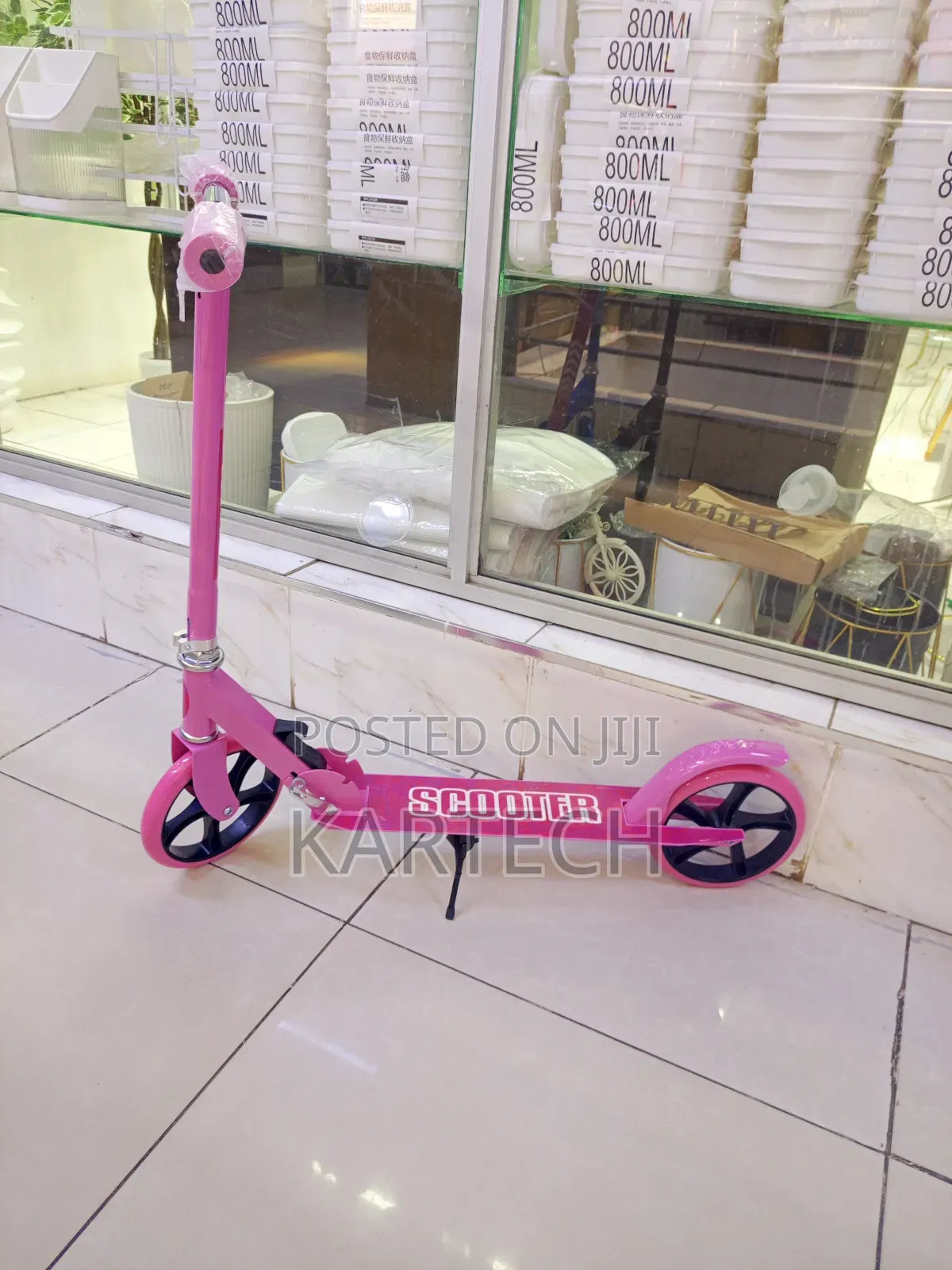 Girl Two-Wheel Folding Kick Scooter With Stand