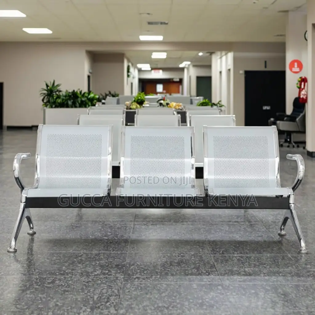 3-seater Metallic Office Reception Waiting Bech