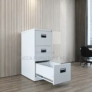 Metallic 3-drawer File Office Cabinet
