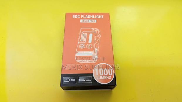 Boruit V20 Mini Edc Flashlight Swivel Head Buzzer Usb Led