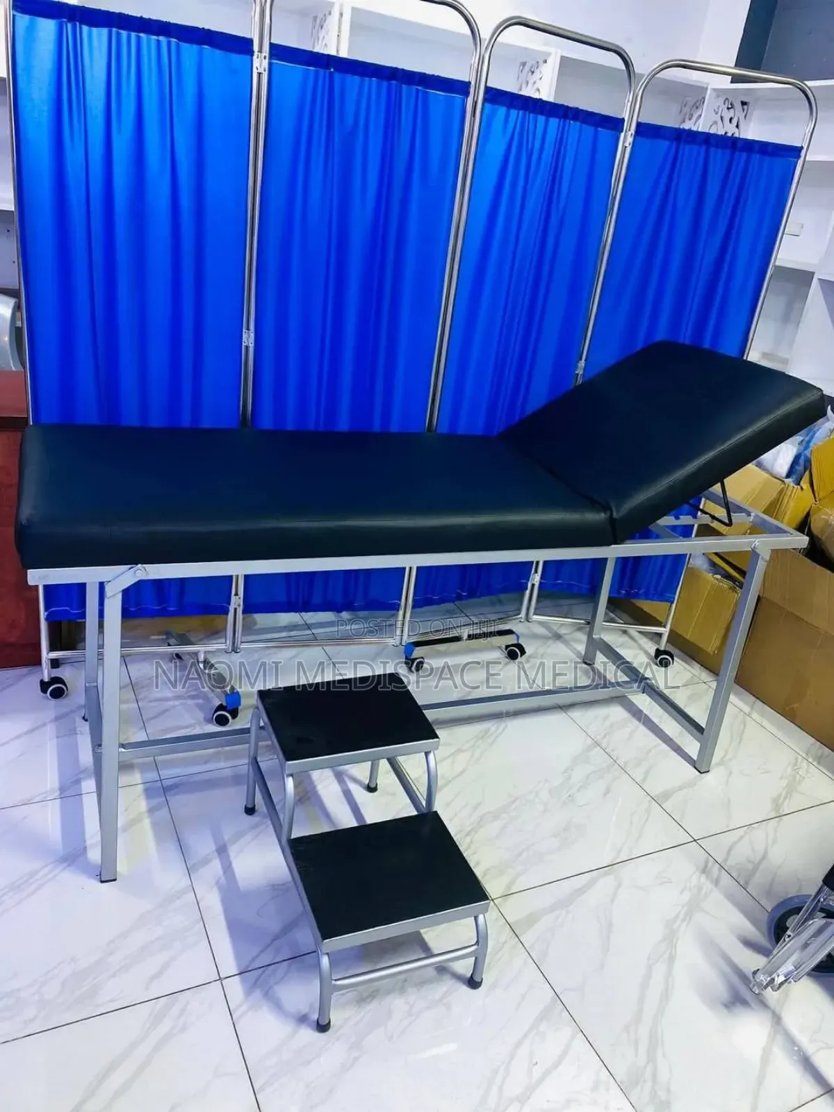 Examination Couch Complete With Stepping Stool