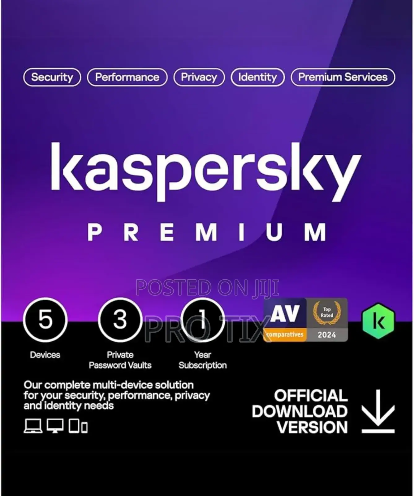 Kaspersky Premium ( Total Security ) 5 Devices 1 Year
