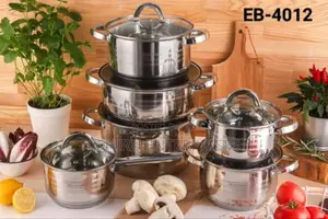 12 Pieces Stainless Steel Edenburg Cookware Set