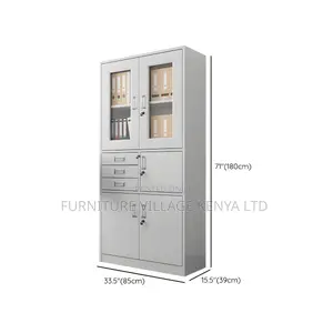 Storage Cabinets: 2-door Metallic File Cabinet With Safe