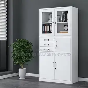 Storage Cabinets: 2-door Metallic File Cabinet With Safe