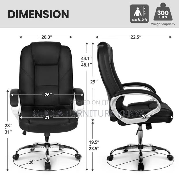 Leather Executive High Back Office Chair - thumbnail 4