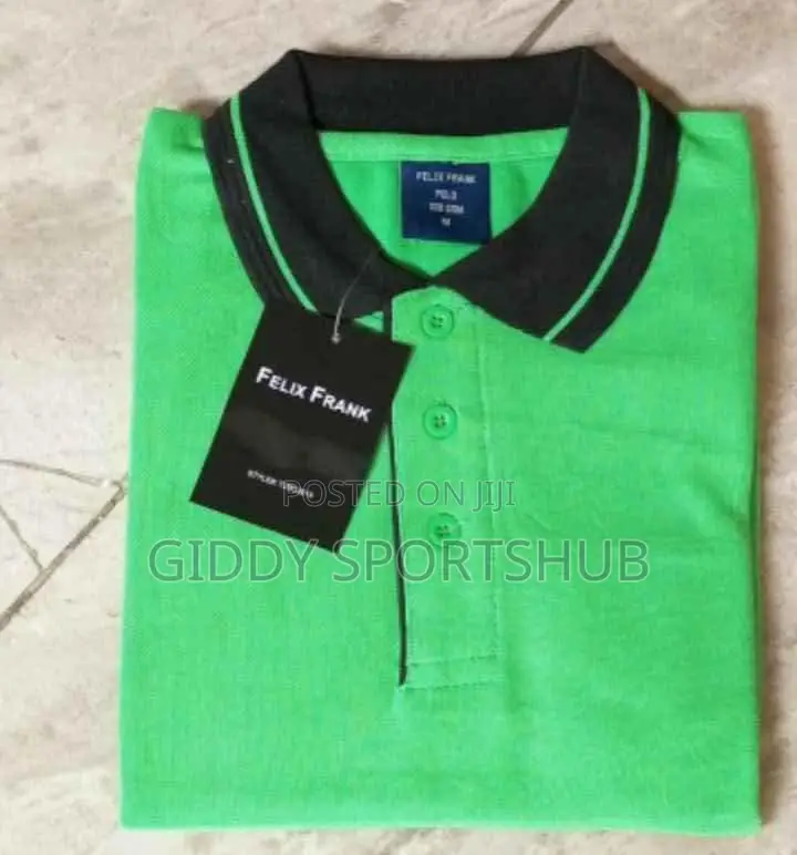 Polo Tshirt Green With Black Color