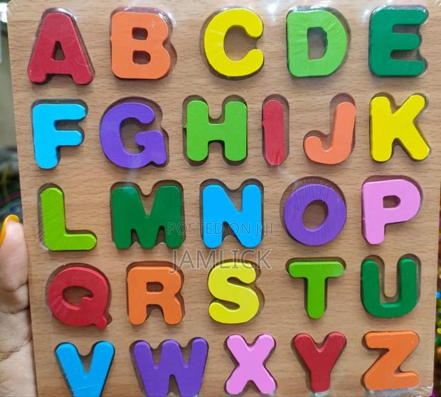 Uppercase Abc Wooden Puzzles – Educational Alphabet Toy for Kids - Jy - main view