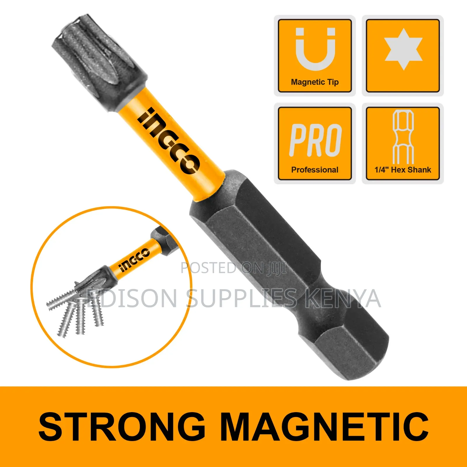 Ingco 51pcs Impact Screwdriver Bits Set Cordless Drill Bit