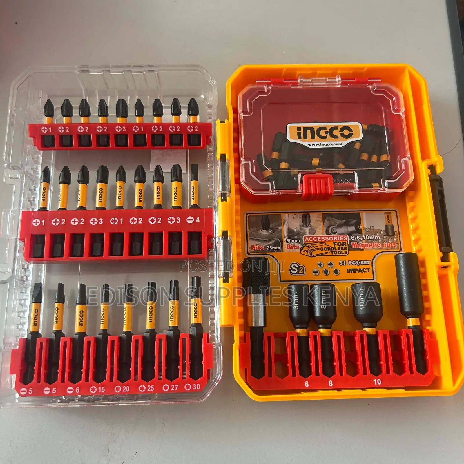 Ingco 51pcs Impact Screwdriver Bits Set Cordless Drill Bit