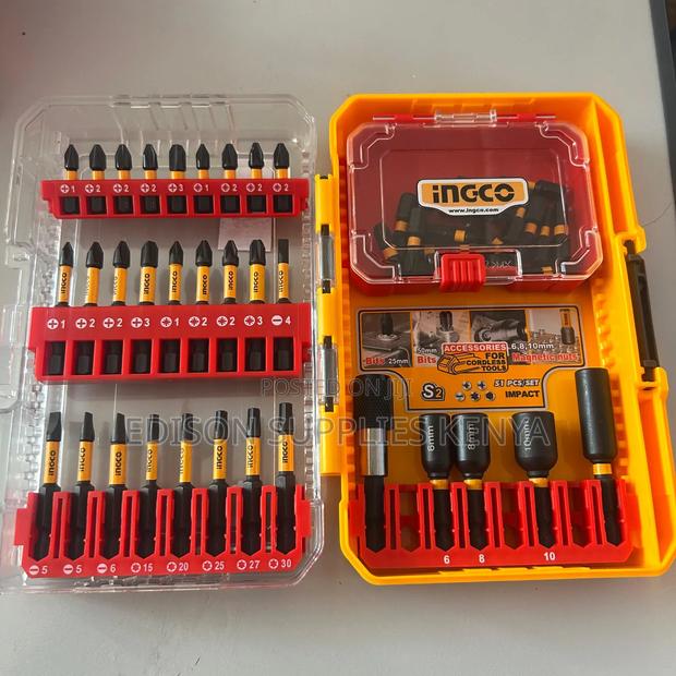 Ingco 51pcs Impact Screwdriver Bits Set Cordless Drill Bit - thumbnail 8