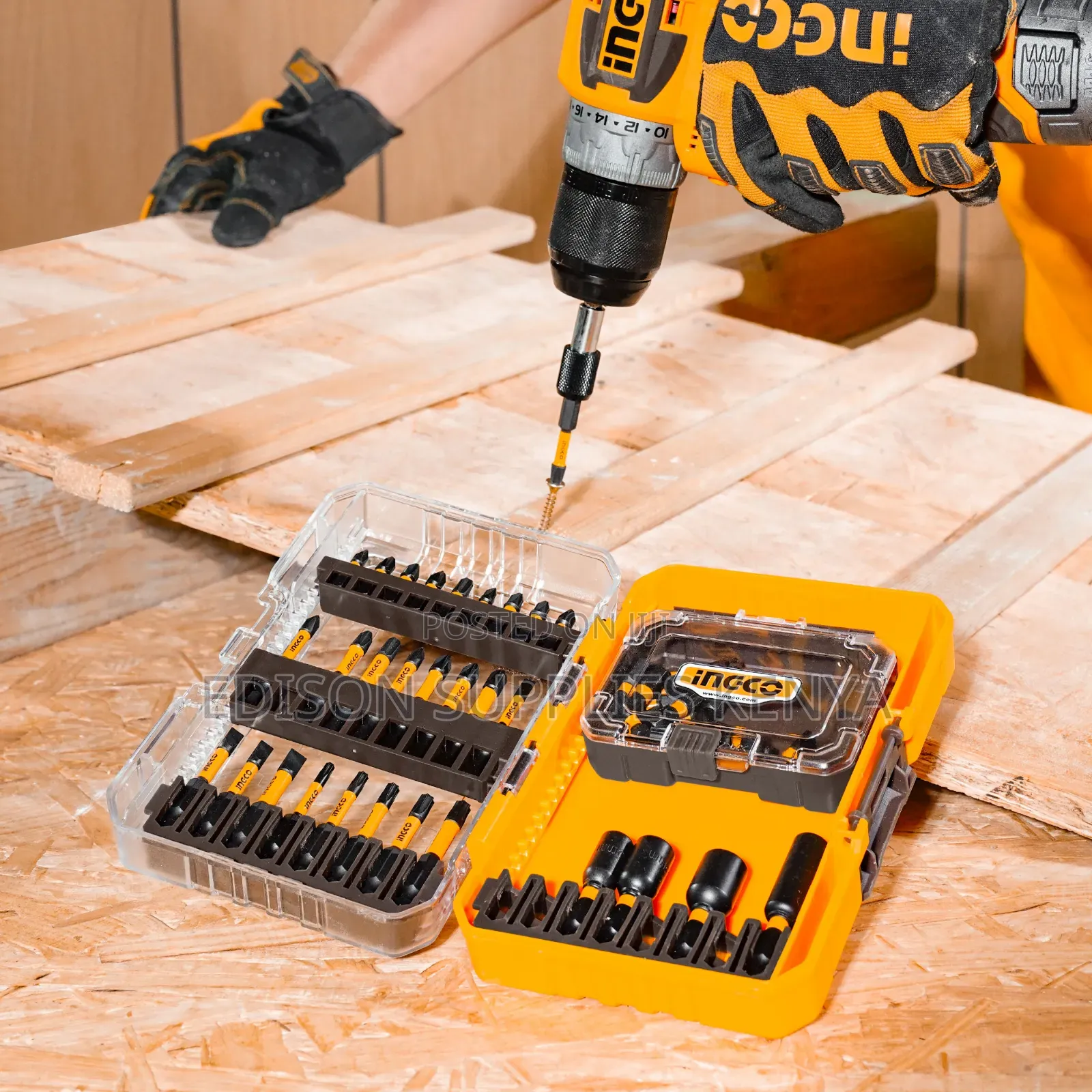 Ingco 51pcs Impact Screwdriver Bits Set Cordless Drill Bit