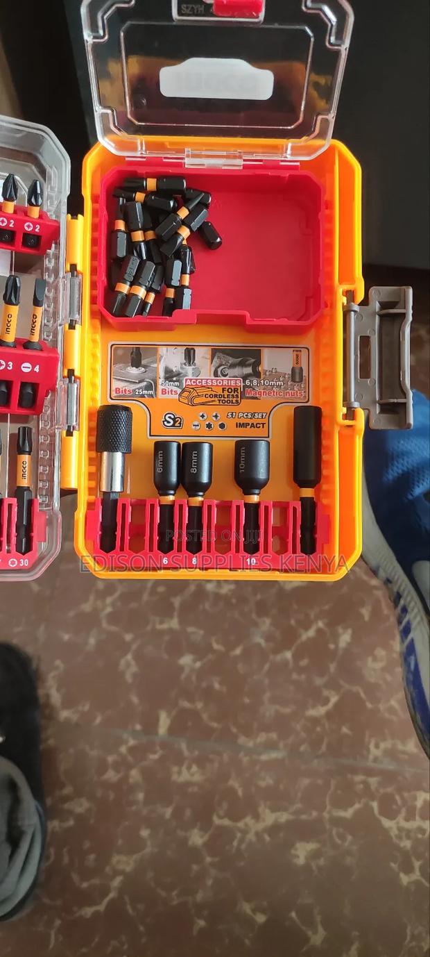 Ingco 51pcs Impact Screwdriver Bits Set Cordless Drill Bit - thumbnail 9