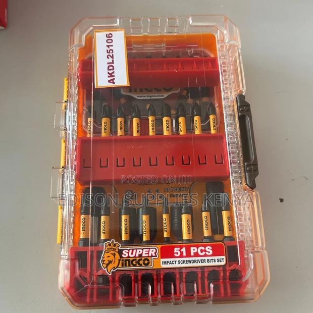 Ingco 51pcs Impact Screwdriver Bits Set Cordless Drill Bit - thumbnail 10
