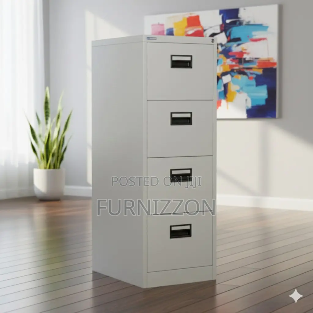 4 Drawer Metallic Office Storage Cabinet for Documents