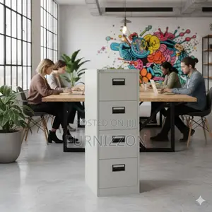 Modern 4 Drawer Metallic Cabinet for Office and Business
