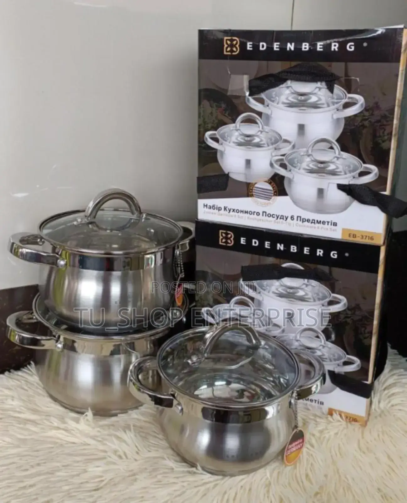 Edenburg Eb-3716 6-Piece Stainless Steel Cookware Set
