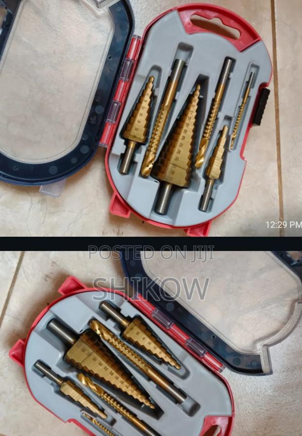 6pcs Step Drill Bits Set – Multi-size Metal & Plastic Cutting