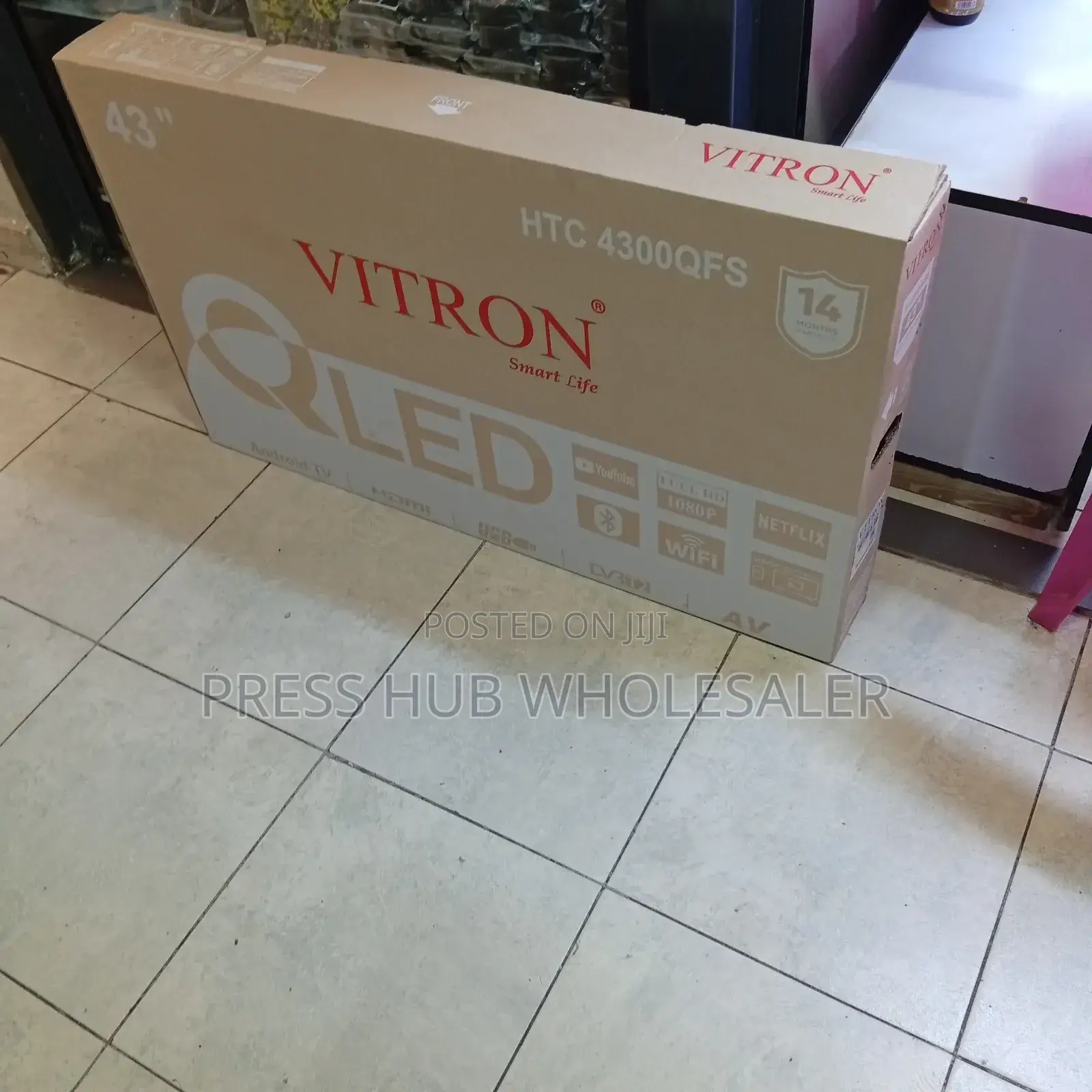 Vitron 43-Inch Qled Smart Tv, Model HTC 4300qfs