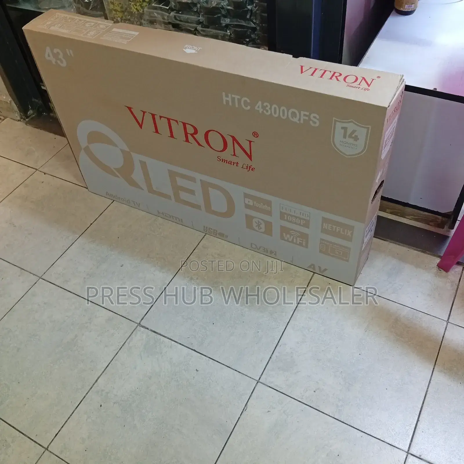 Vitron 43-Inch Qled Smart Tv, Model HTC 4300qfs 