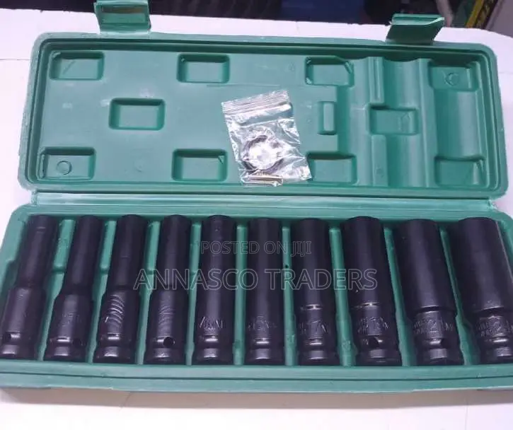 10pcs Long Pneumatic Socket Wrench Nuts
From No 12-23 Mm