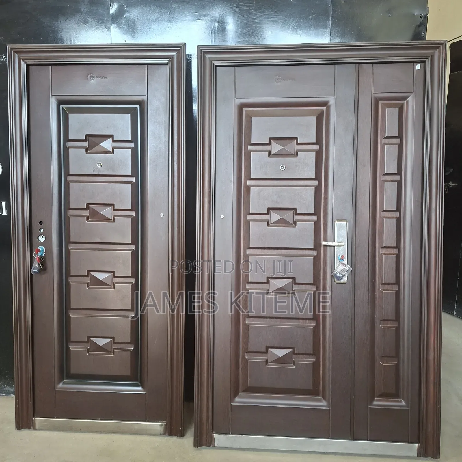 Gray Double Door