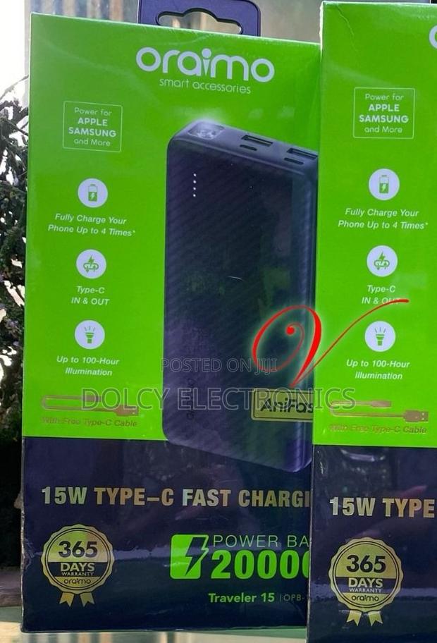 Oraimo Power Bank Opb-1201p Type-c In And Out 15w - thumbnail 2