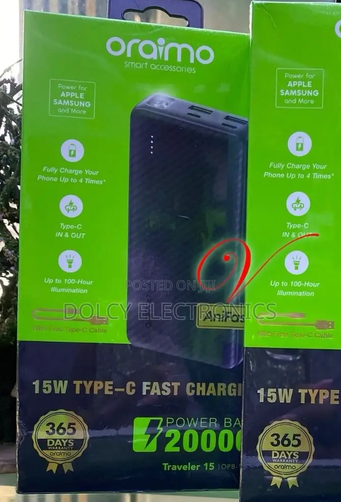 Oraimo Power Bank Opb-1201p Type-c In And Out 15w