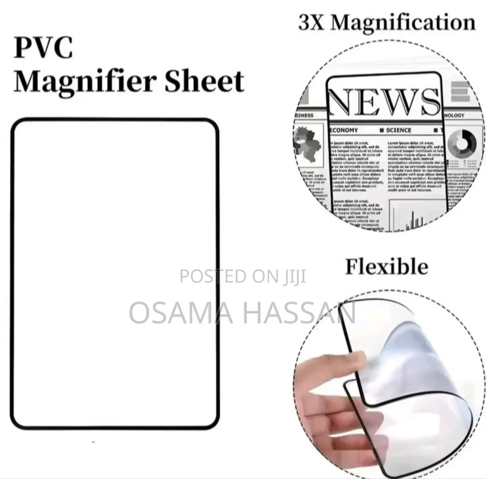 Full Page Large Sheet Magnifier Magnifying Glass Reading Aid Glass