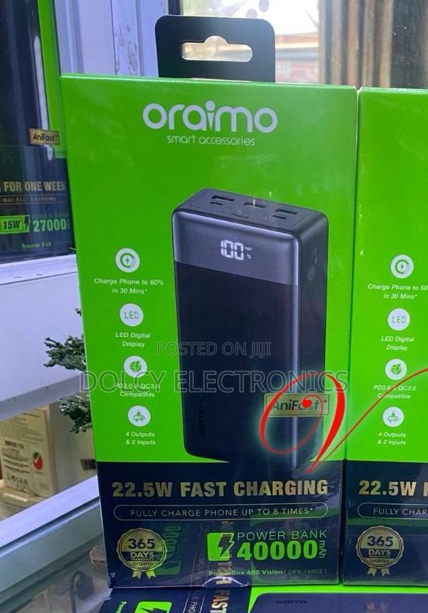 Oraimo Powerbox 400 Vision Obp-7400q 40,000mah Powerbank 22.5w
