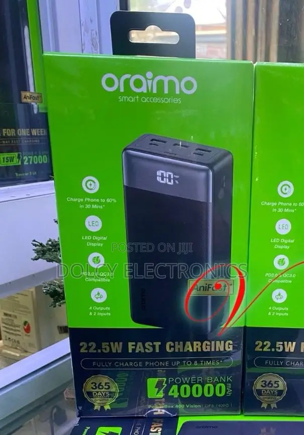 Oraimo Powerbox 400 Vision Obp-7400q 40,000mah Powerbank 22.5w