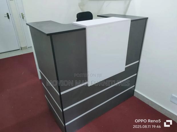 Grey Office Reception Desk - main view