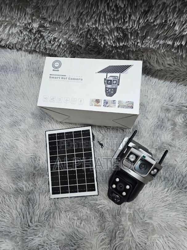 V380 4g New Dual Lens Black Solar Camera Light Full Color Dual Lens
