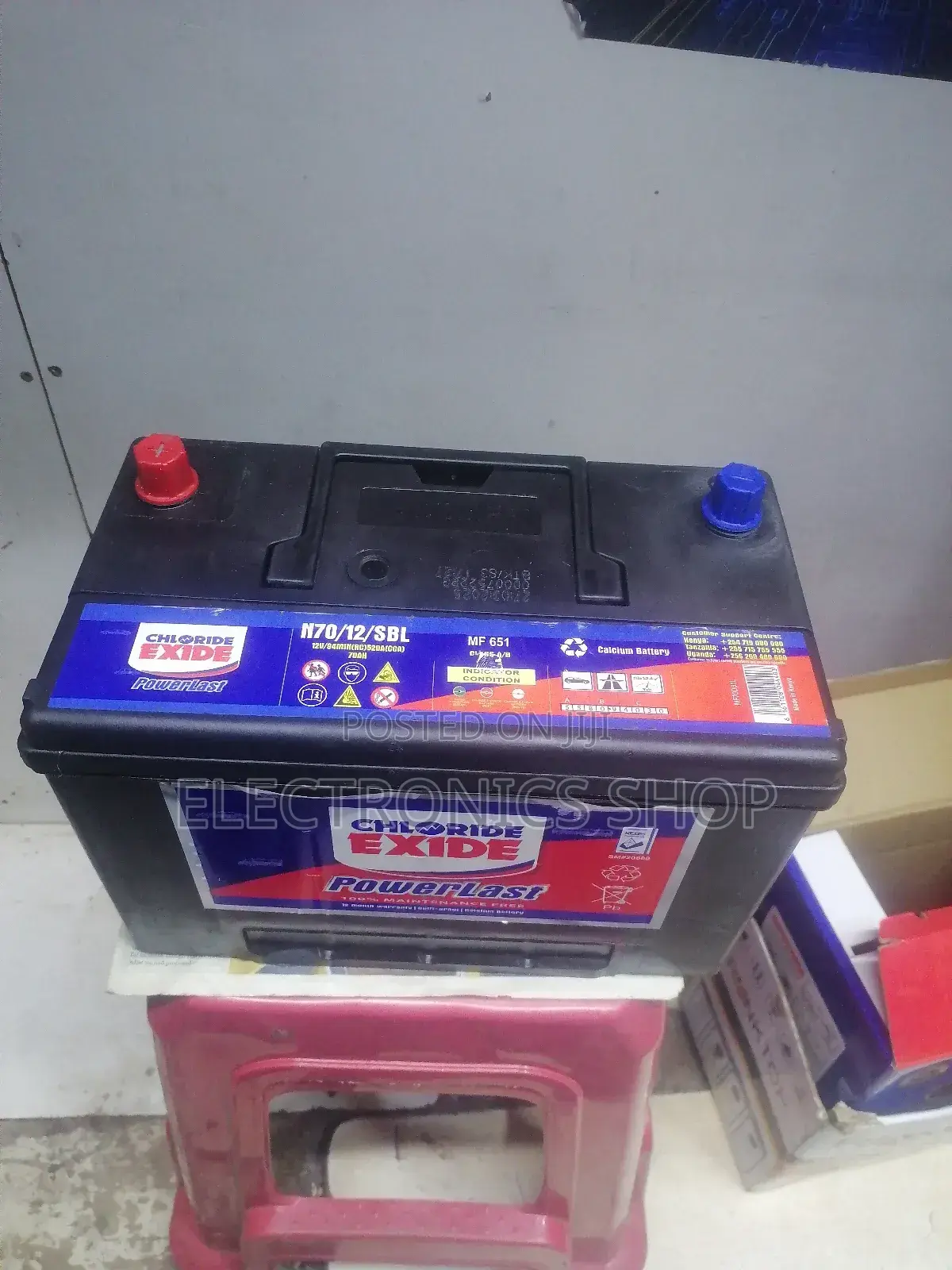 Chloride Exide N70.12v/70ah Sealed Maintenance Free Car Battery