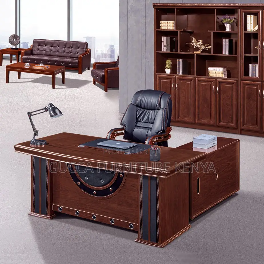 1.4 Meters Mahogany Executive L-shaped Desk