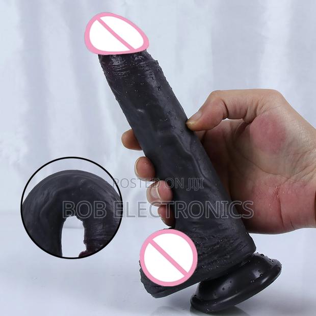 Silicon Big Dark Berry Dildo - main view