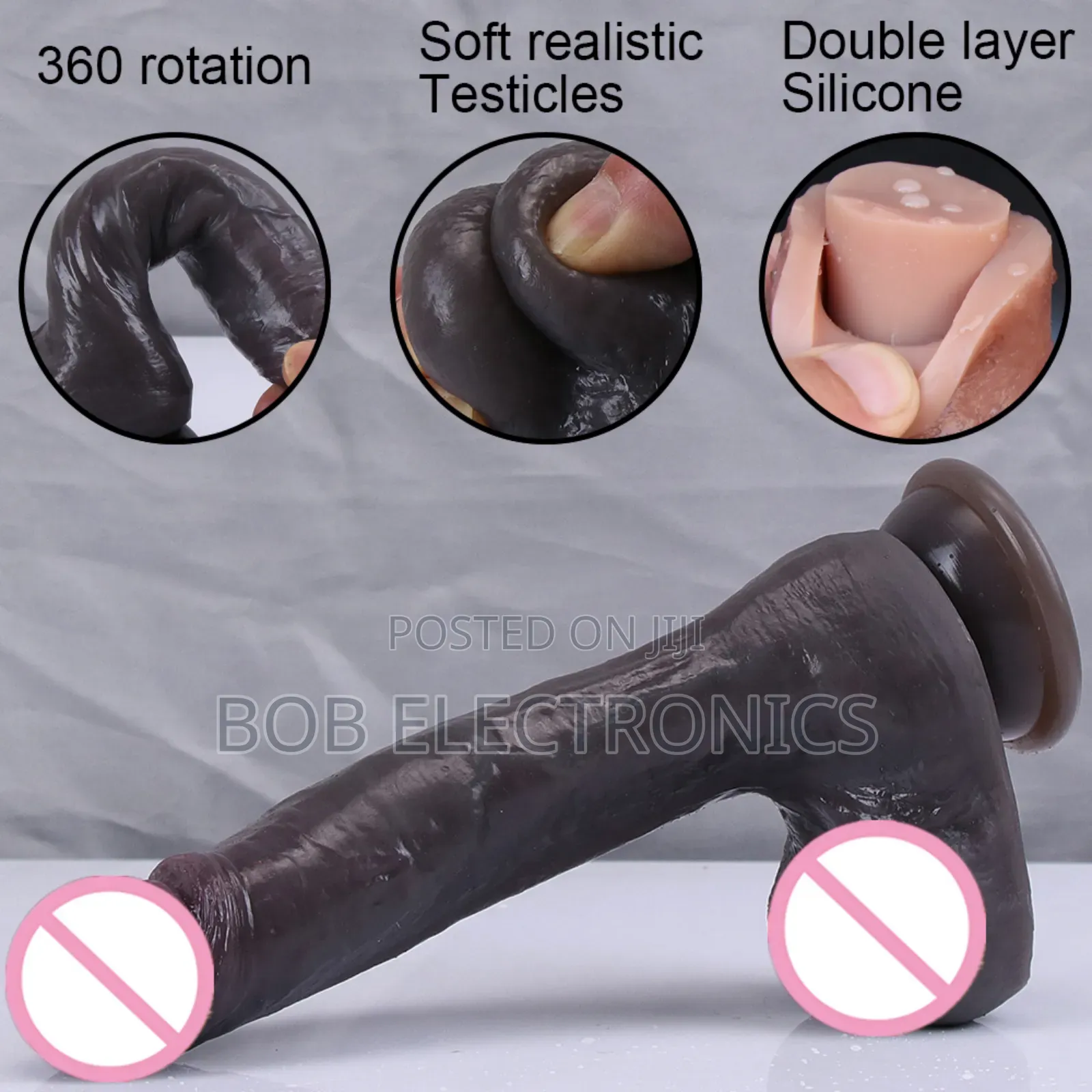 Silicon Big Dark Berry Dildo