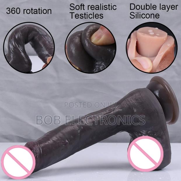 Silicon Big Dark Berry Dildo - thumbnail 2