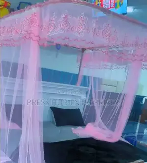 Two-Stand Mosquito Net With Sliding Rails.