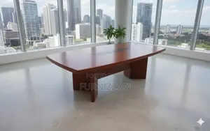 Strong 2.4 Meters Wooden Boardroom Table for Business Offices