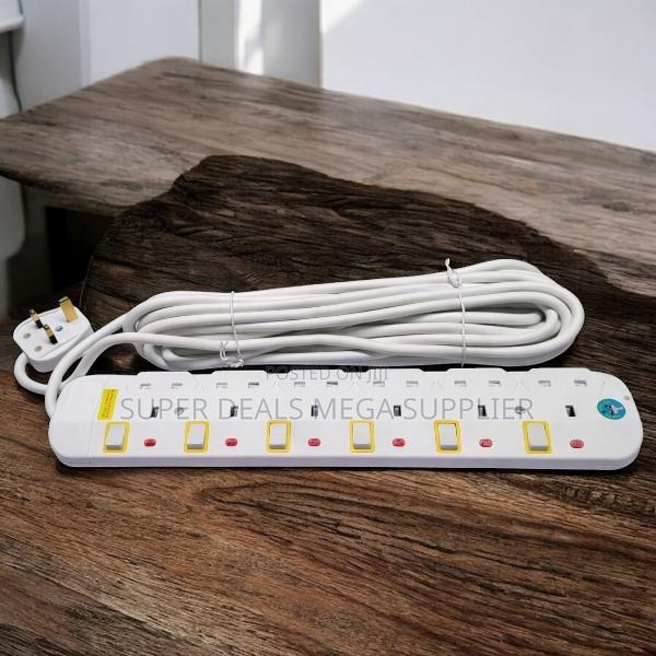 JSB 6 Way Power Strip With Safety Shutters 10m Power Extension