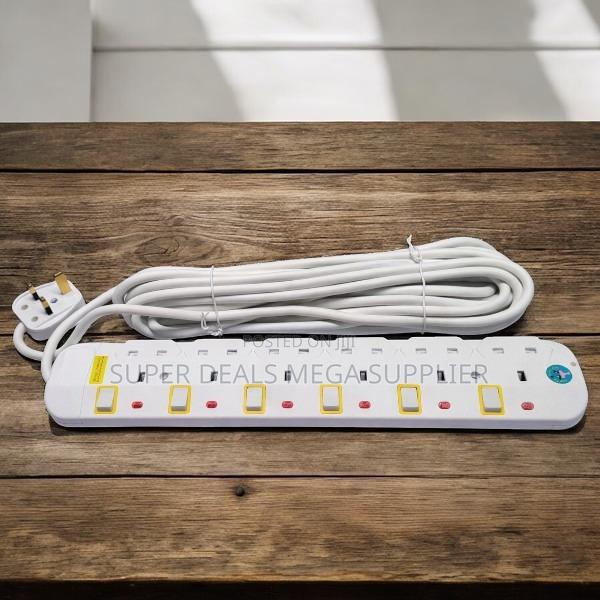 JSB 6 Way Safe Power Strip With Shutters 10m Power Extension