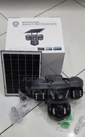 V380pro Triple Lens Solar Powered 4g Lte Security Camera System Solar
